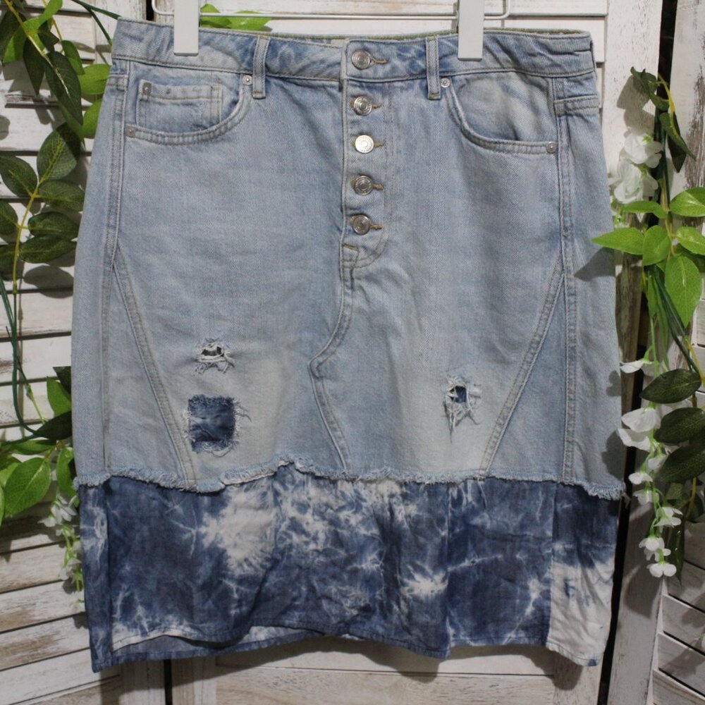 Free People We the Free Denim A-Line Mini Skirt (726)